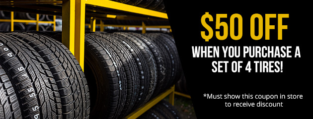 50 Off Purchase of 4 tires